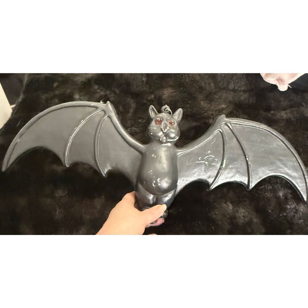 1996 Union Products Halloween Plastic Blow Mold Hanging Bat Don Featherstone